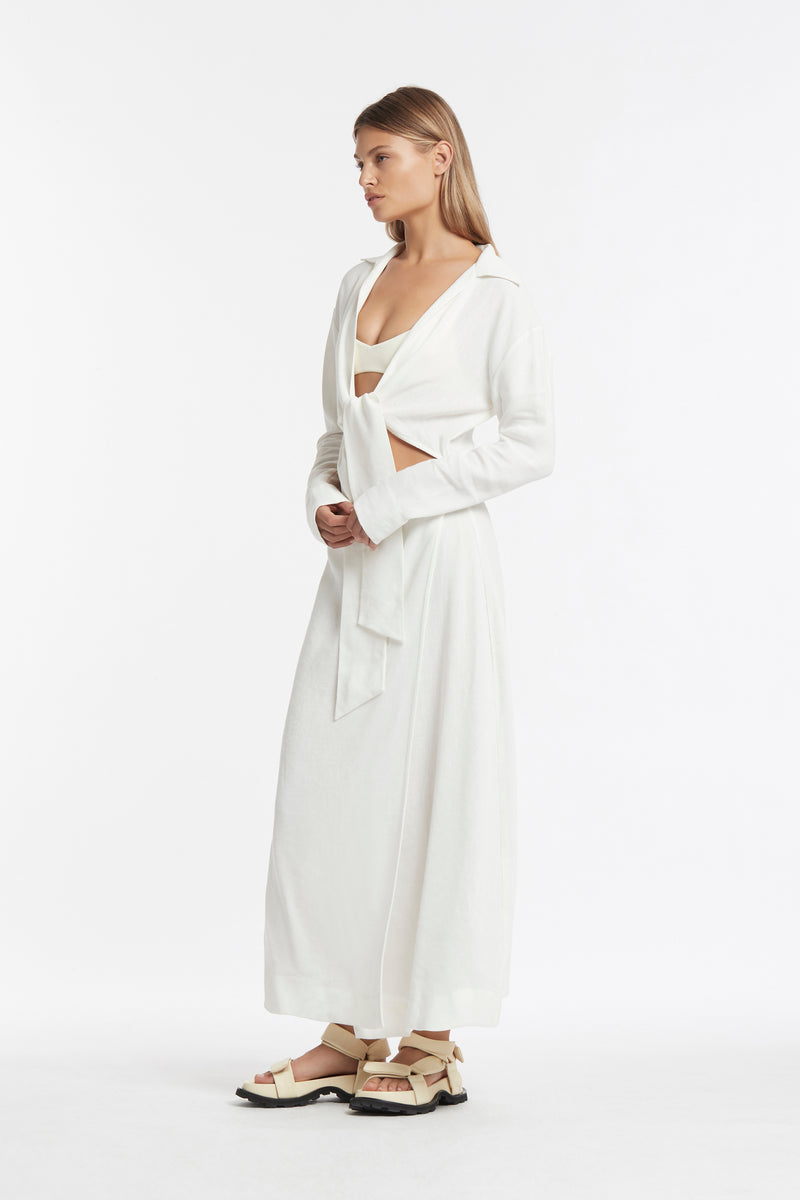 CLEMENCE LONG SLEEVE WRAP DRESS – SIR.